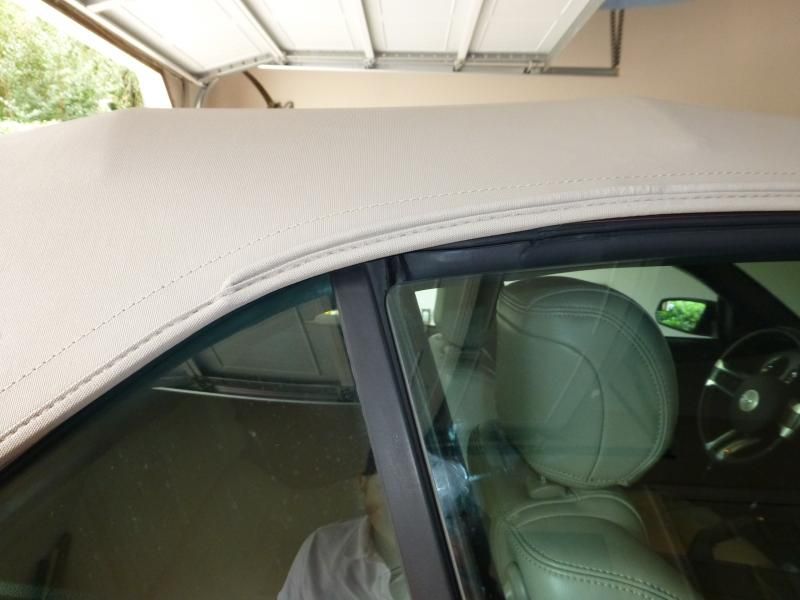 Convertible top not fitting right after replacement Mustang Evolution